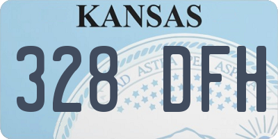 KS license plate 328DFH