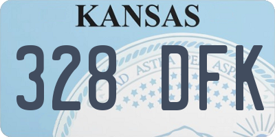 KS license plate 328DFK