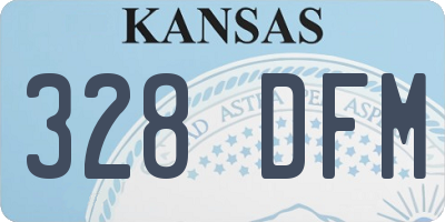 KS license plate 328DFM