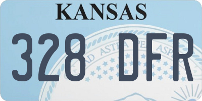 KS license plate 328DFR