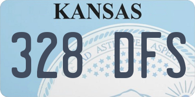 KS license plate 328DFS