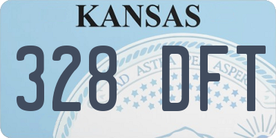 KS license plate 328DFT