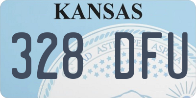 KS license plate 328DFU
