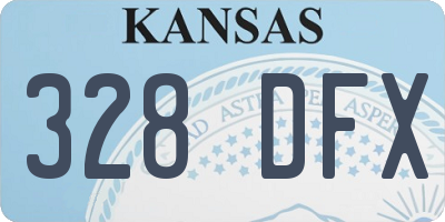 KS license plate 328DFX