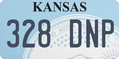 KS license plate 328DNP