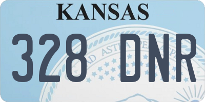 KS license plate 328DNR