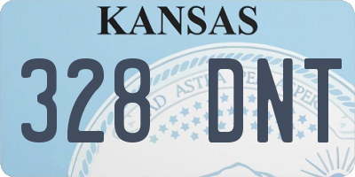 KS license plate 328DNT