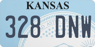 KS license plate 328DNW