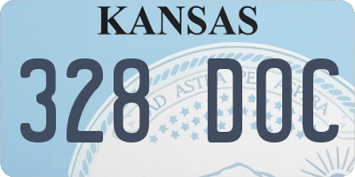 KS license plate 328DOC