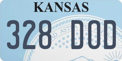 KS license plate 328DOD