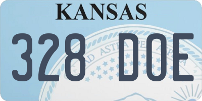 KS license plate 328DOE