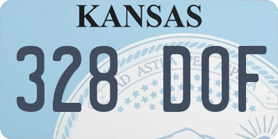 KS license plate 328DOF