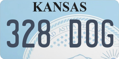 KS license plate 328DOG