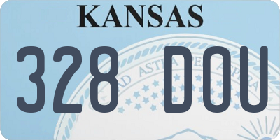 KS license plate 328DOU