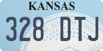 KS license plate 328DTJ
