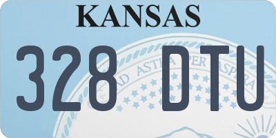KS license plate 328DTU