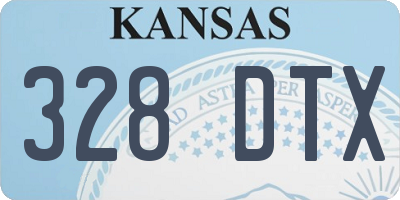 KS license plate 328DTX