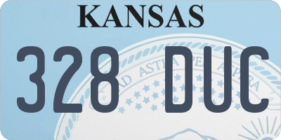 KS license plate 328DUC