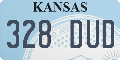 KS license plate 328DUD