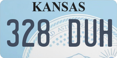 KS license plate 328DUH