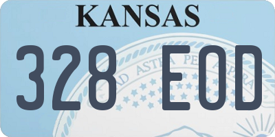 KS license plate 328EOD