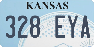 KS license plate 328EYA