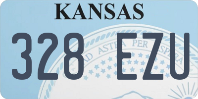 KS license plate 328EZU