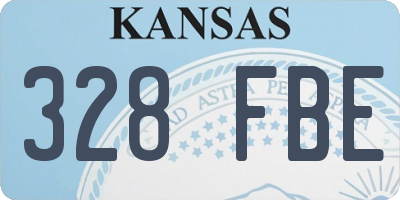 KS license plate 328FBE