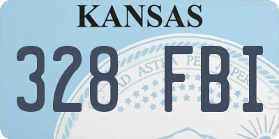 KS license plate 328FBI
