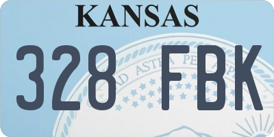 KS license plate 328FBK