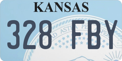 KS license plate 328FBY