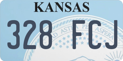 KS license plate 328FCJ