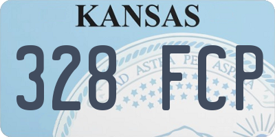KS license plate 328FCP