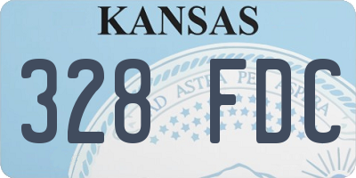 KS license plate 328FDC