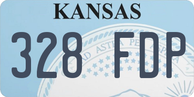 KS license plate 328FDP