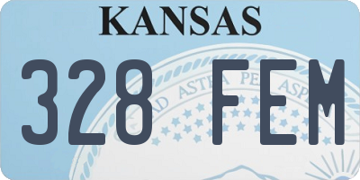 KS license plate 328FEM