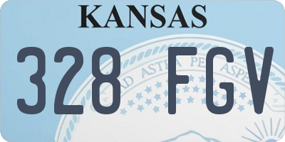 KS license plate 328FGV