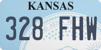 KS license plate 328FHW