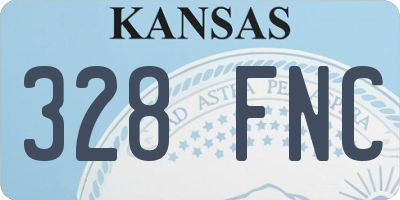 KS license plate 328FNC