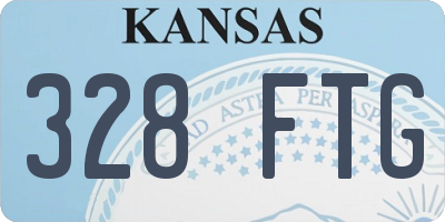 KS license plate 328FTG