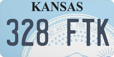 KS license plate 328FTK