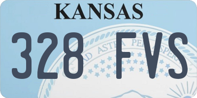 KS license plate 328FVS