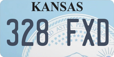 KS license plate 328FXD