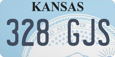 KS license plate 328GJS