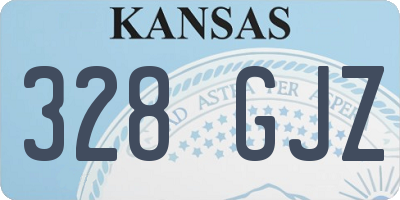 KS license plate 328GJZ