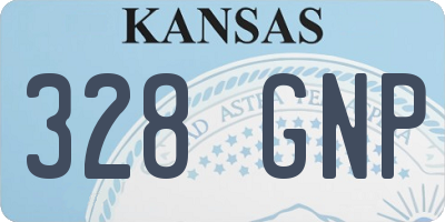 KS license plate 328GNP