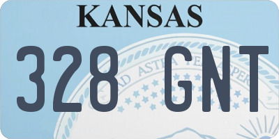 KS license plate 328GNT