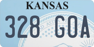 KS license plate 328GOA