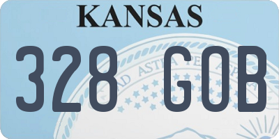 KS license plate 328GOB