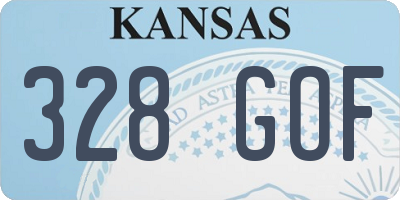 KS license plate 328GOF